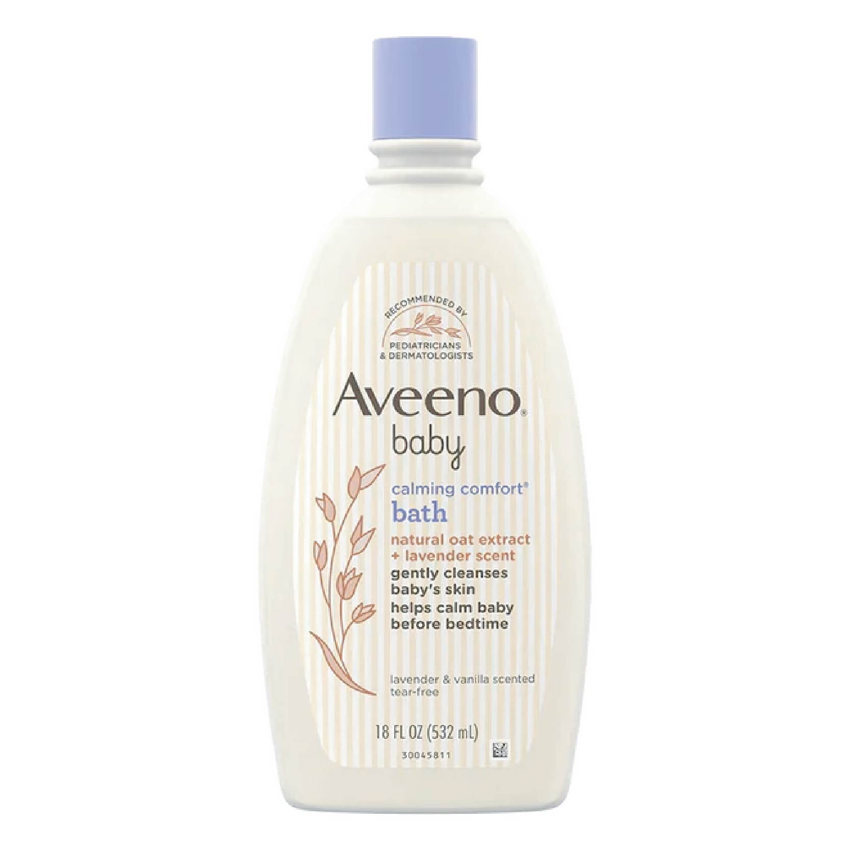 Aveeno baby calming comfort bath natural oat extract + lavender scent body wash 532ml