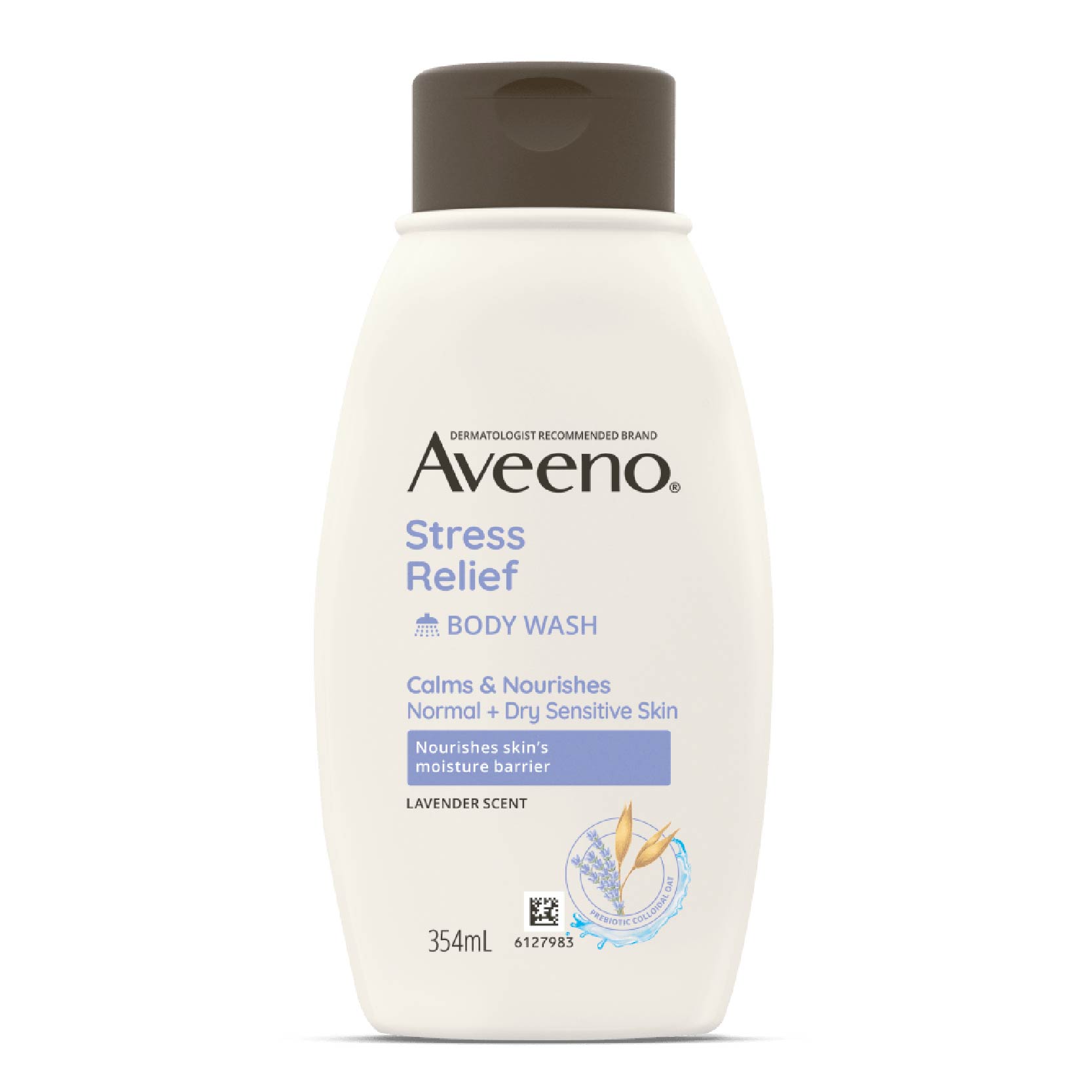 Aveeno stress relief body wash calms & relaxes lavender scent body wash 975ml