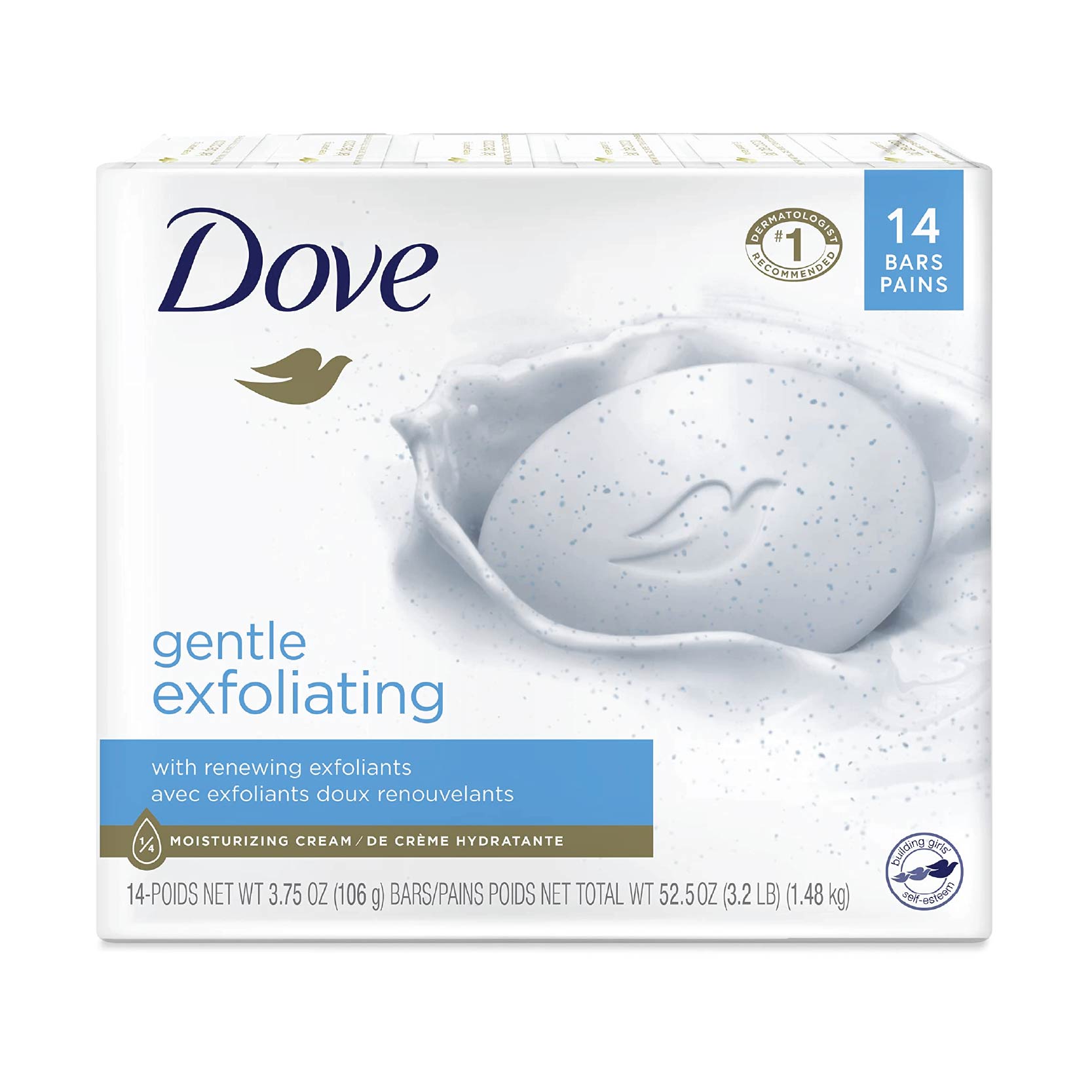 Dove gentle exfoliating bar soap 106g