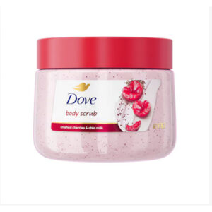 Dove body scrub crushed cherries & chia milk 15 oz