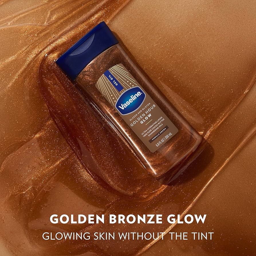 Vaseline glazed & glisten golden hour glow gel oil 200ml