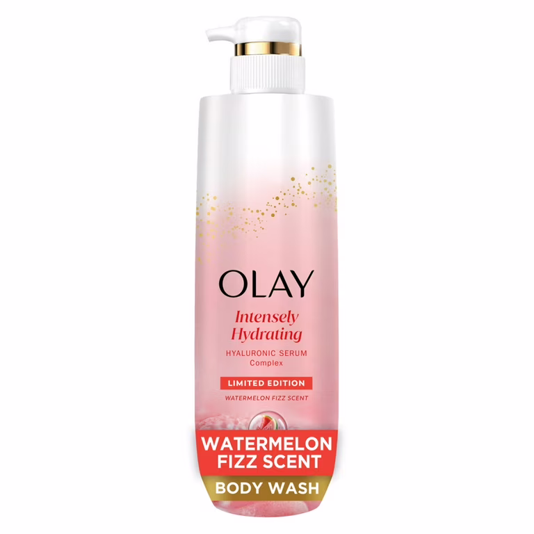 Olay intensely hydrating hyaluronic serum complex watermelon fizz scent body wash limited edition 591ml