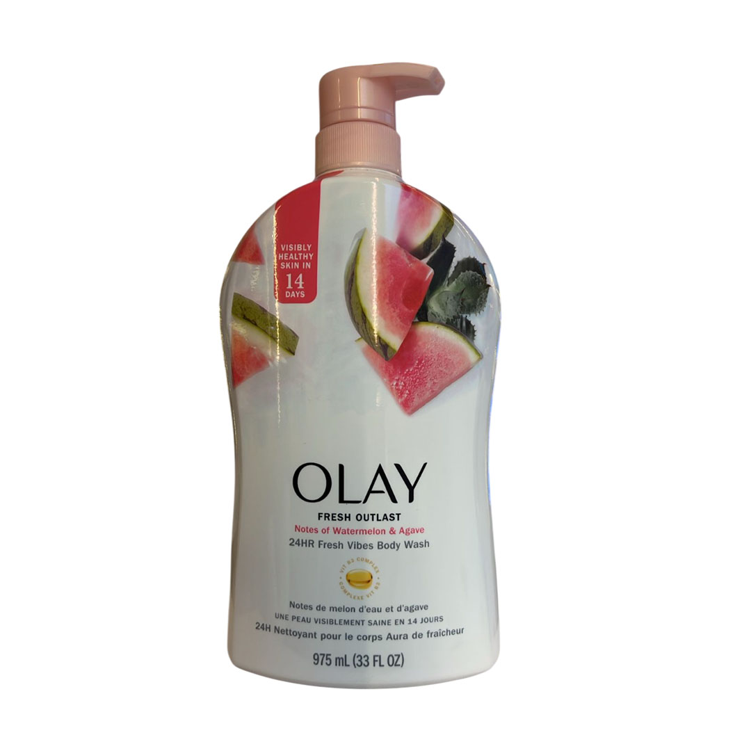 Olay fresh outlast notes of watermelon & agave body wash 975ml