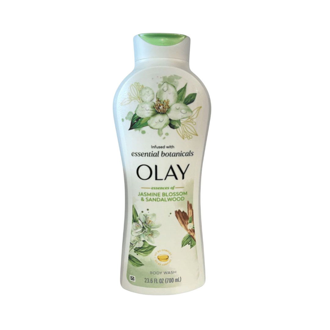 Olay essences of jasmine blossom & sandalwood body wash infused with essentials botanicals 700ml