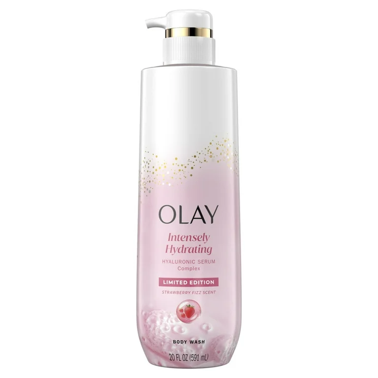 Olay intensely hydrating hyaluronic serum complex strawberry fizz scent limited edition 591ml